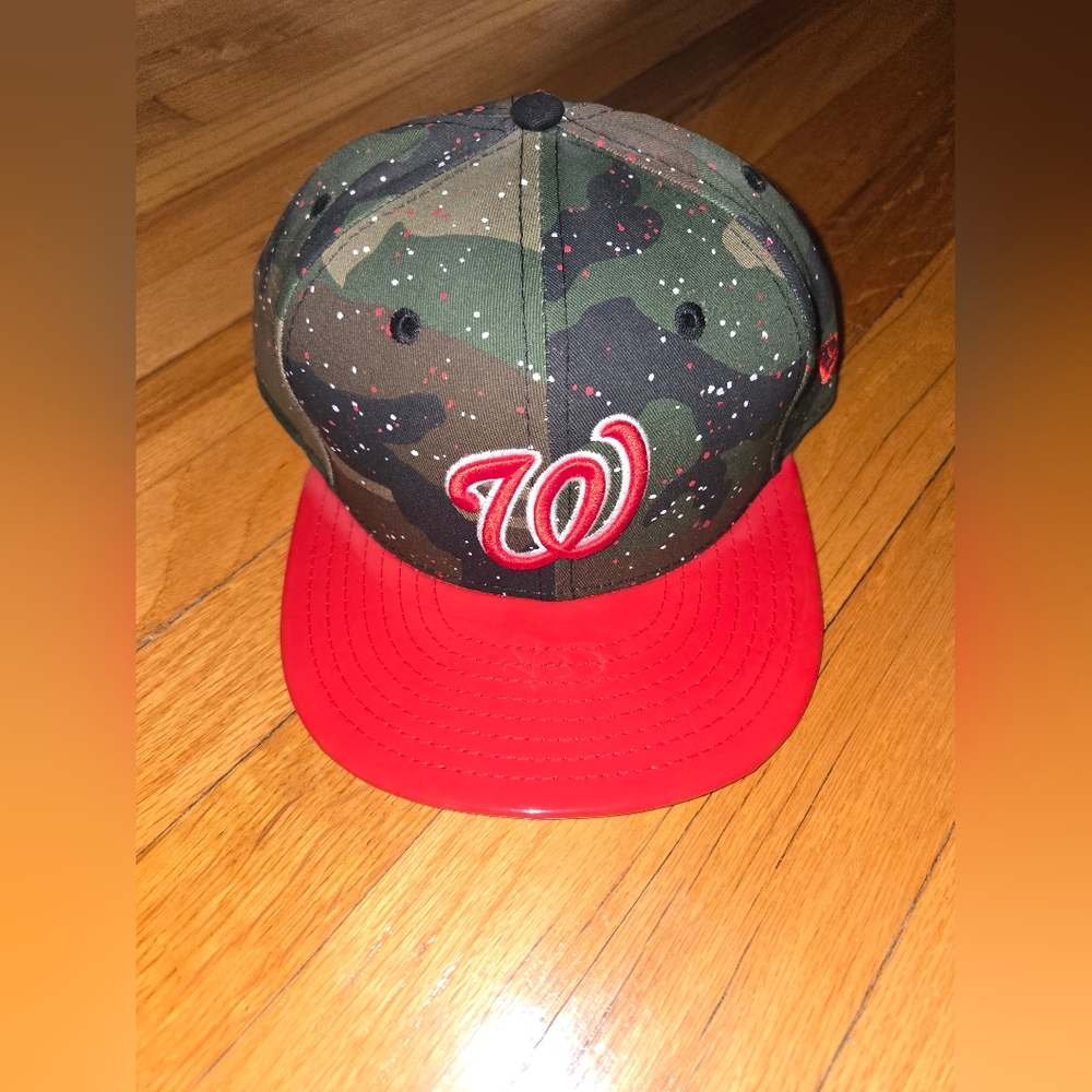 Nationals New Era Camouflage and Red Hat